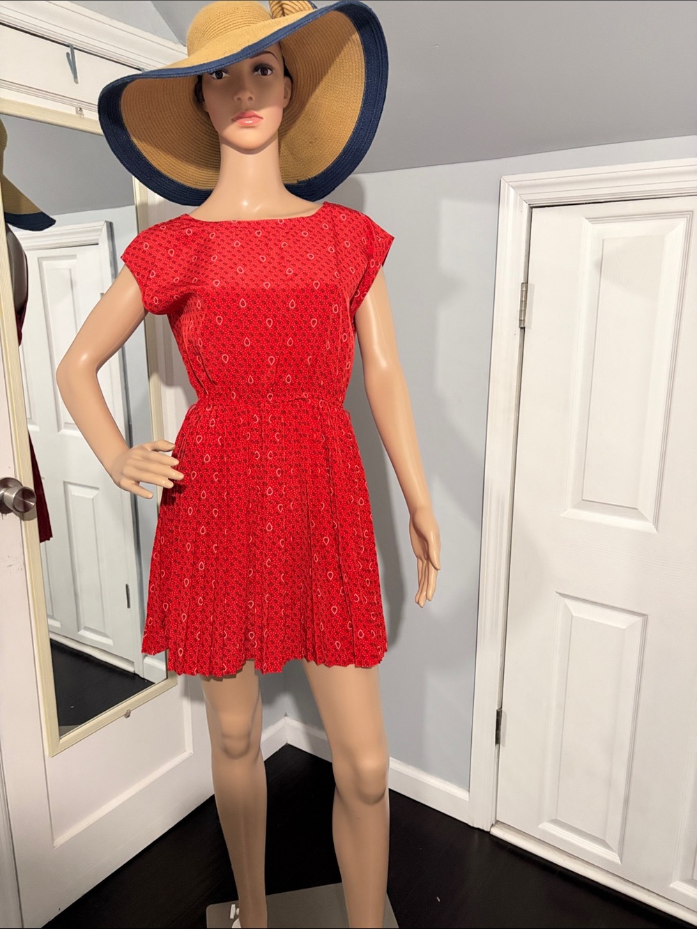 Forever 21 Red Eyelet Mini Dress